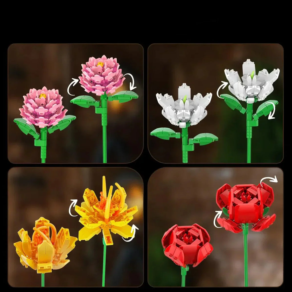 Flower Bouquet Building Set - 18PCS