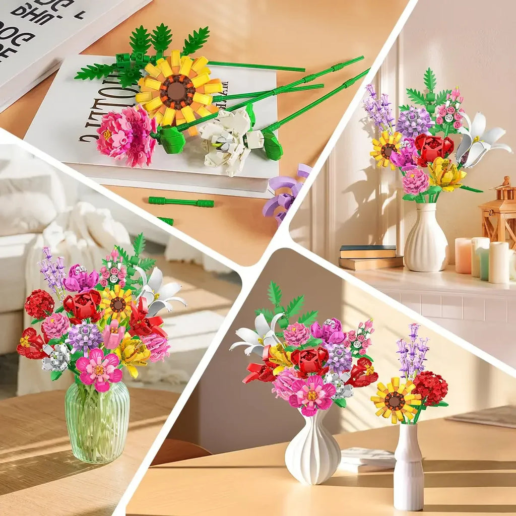 Flower Bouquet Building Set - 18PCS