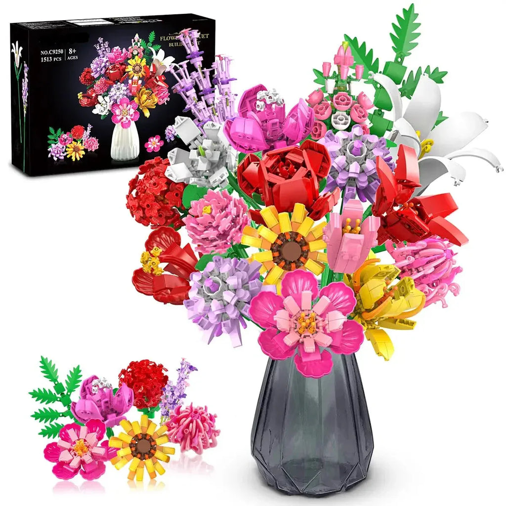 Flower Bouquet Building Set - 18PCS