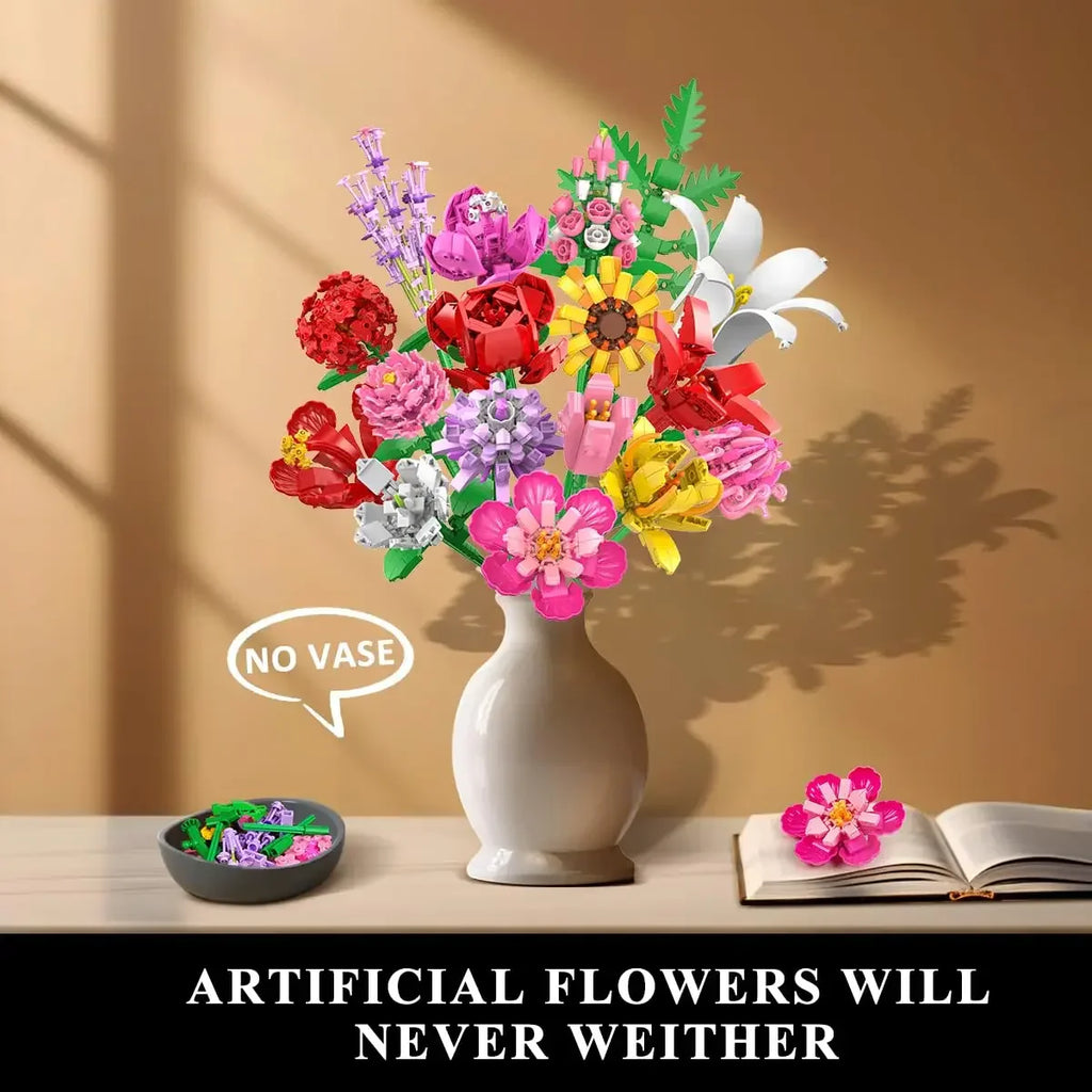 Flower Bouquet Building Set - 18PCS