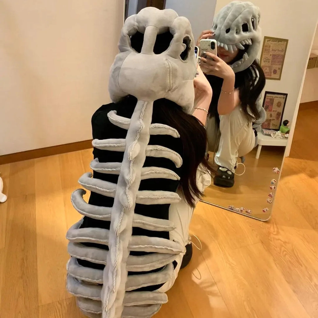 Dinosaur Skeleton Costume Set Dress up Clothing Plush Toys Party