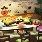 Miniature sushi restaurant building kit for food enthusiasts and detailed crafters