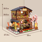 Sushi Haven DIY restaurant kit gift for her with a finished 1:24 display scene