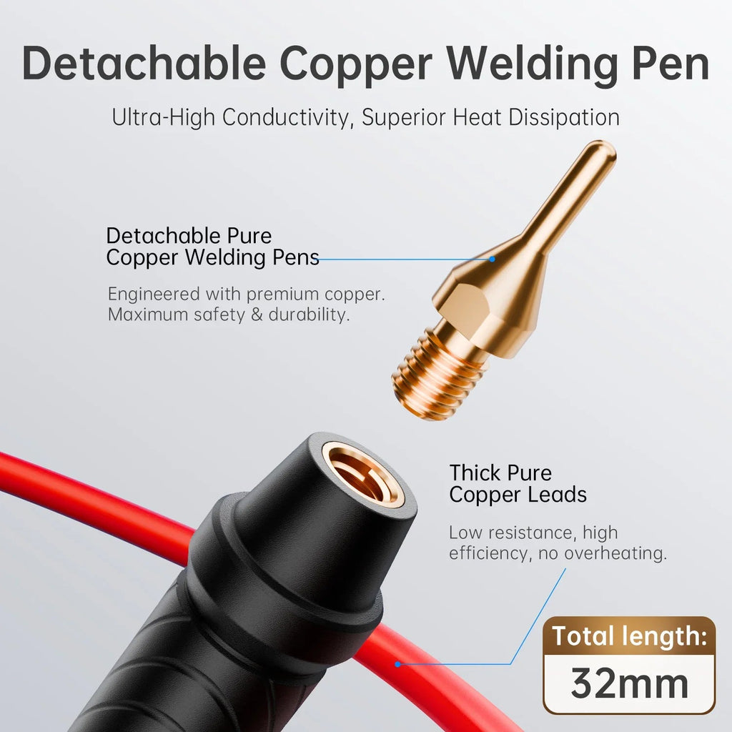 Detachable copper welding pen detail