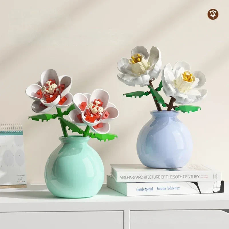 Building Block Flowers - Brick Bouquet with Vase