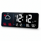 White Dayview 10-inch Wi-Fi weather clock on a clean white background
