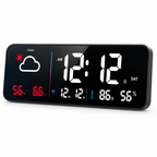 Black Dayview 10-inch Wi-Fi weather clock on a clean white background