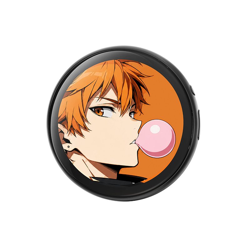 Badge numérique Divoom Emodo noir sur fond blanc — Gearfinch
