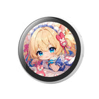 Badge numérique Divoom Emodo blanc sur fond blanc
