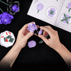 Purple rose blocks set arranged as a lasting anniversary or Valentine's Day gift for her