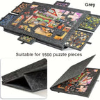 Dark Gray puzzle board configured for a 1,500-piece puzzle