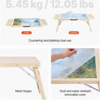 Puzzle table drawers with transparent cover included for between-session storage