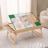 Puzzle Table Drawers, Folding Leg Workspace — Gearfinch