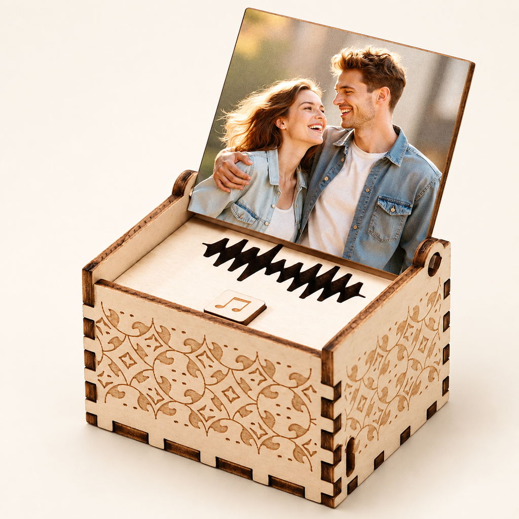 Personalized Photo & Voice Music Box, Photo and audio, example design