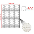 300-piece photo puzzle cut diagram and 26 by 38 cm puzzle dimensions