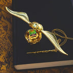 Golden Snitch ring box for a deliberate Harry Potter proposal reveal with a removable velvet ring insert