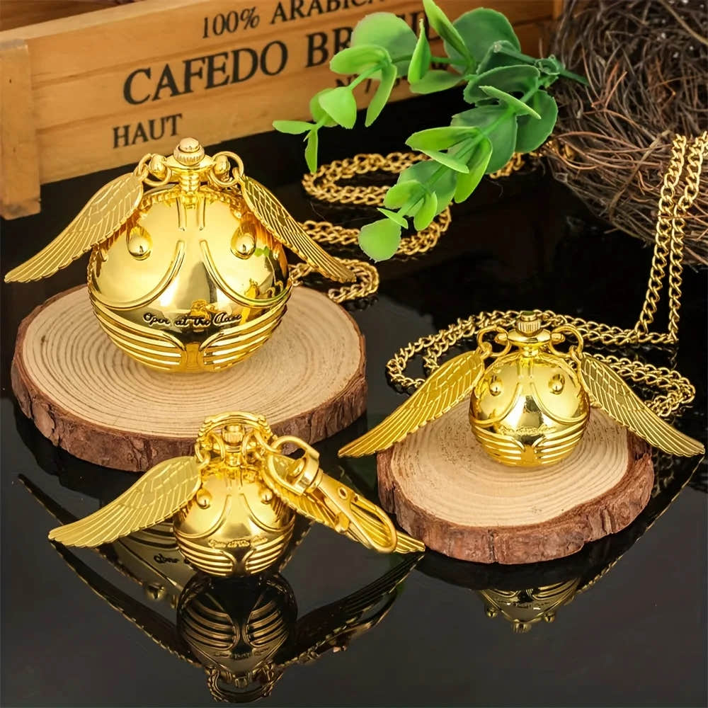 Golden Snitch Pocket Watch Necklace