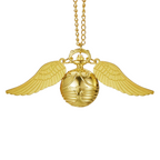 Steampunk watch necklace with an opening spherical case and gold-tone finish for everyday accessory styling