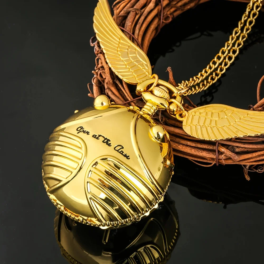 Golden Snitch Pocket Watch Necklace