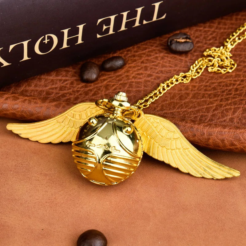 Golden Snitch Pocket Watch Necklace