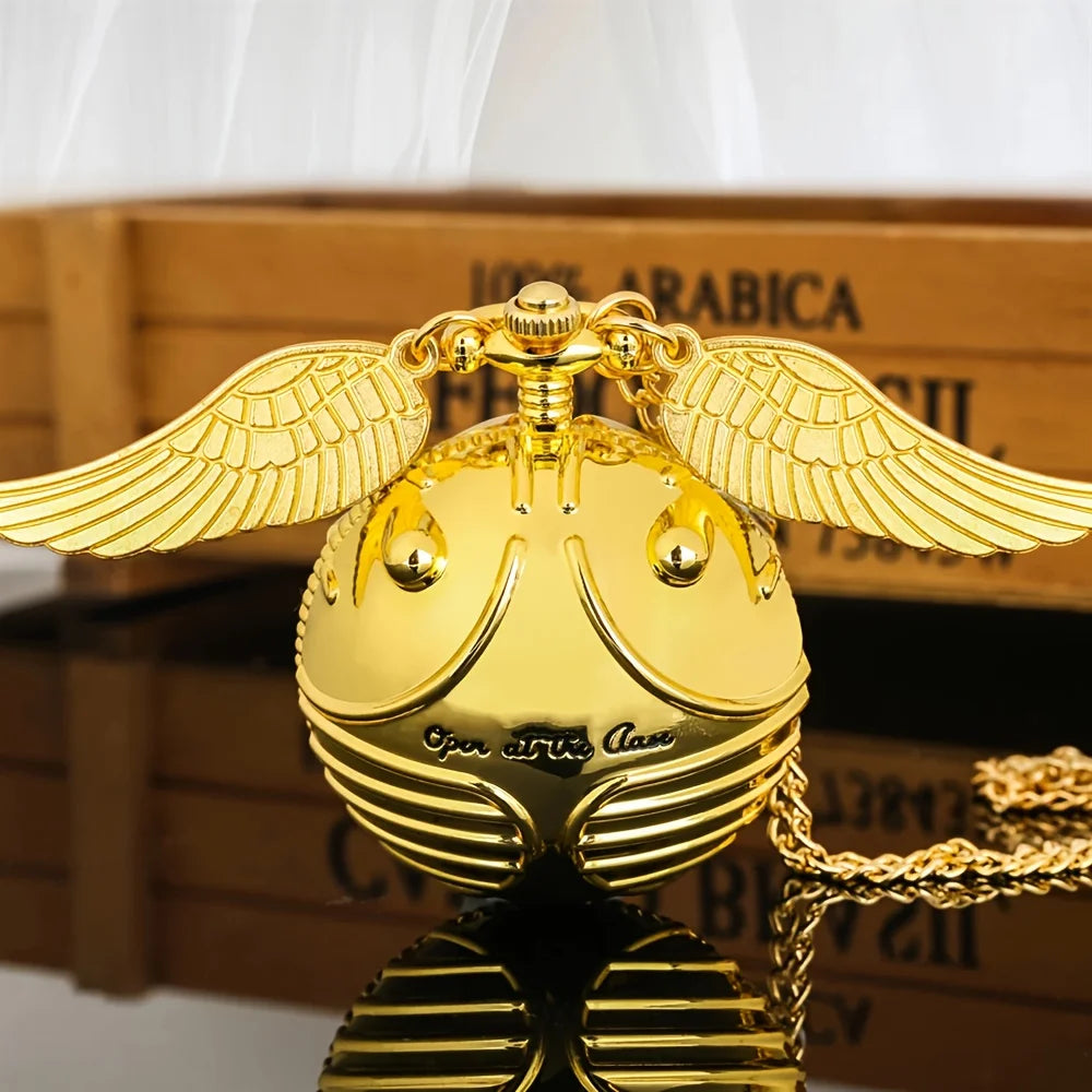 Golden Snitch Pocket Watch Necklace