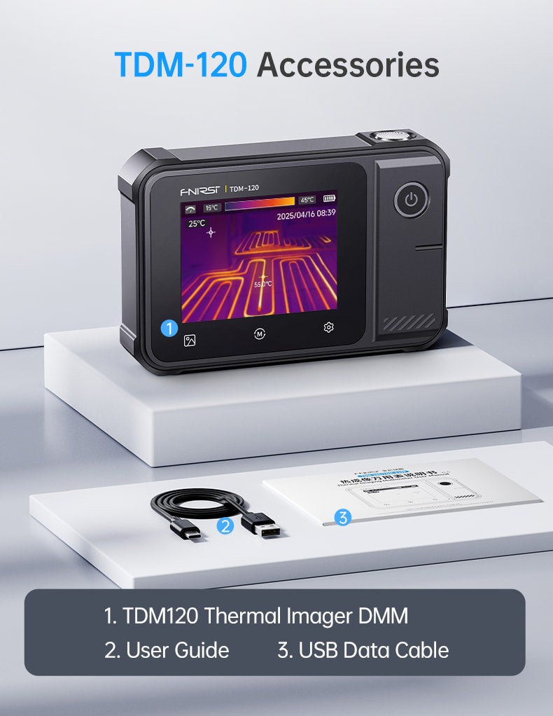 TDM-120 camera, cable and user guide package