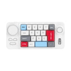 Weißes K811-Makropad mit 19 mechanischen Tasten, Drehknopf, Joystick und Scrollrad