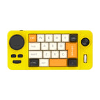 Gelbes K811-Makropad mit 19 mechanischen Tasten, Drehknopf, Joystick und Scrollrad