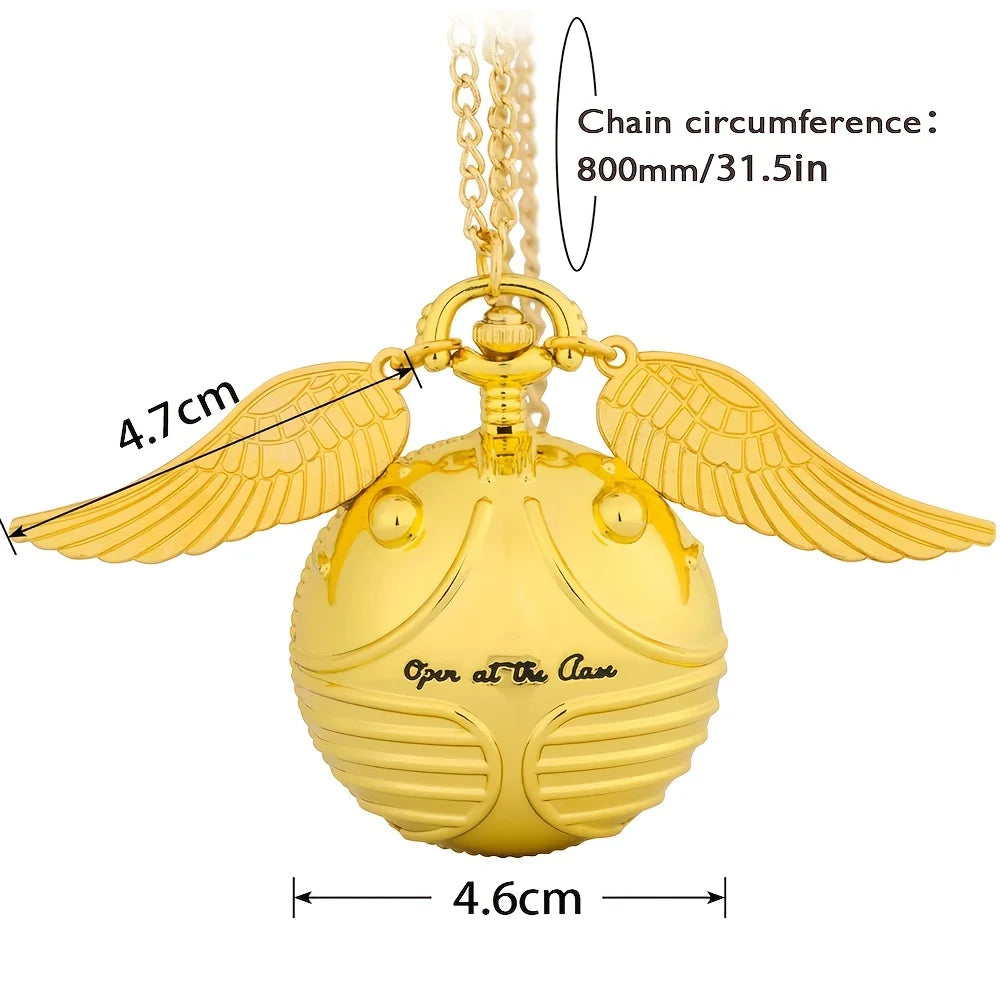 Golden Snitch Pocket Watch Necklace