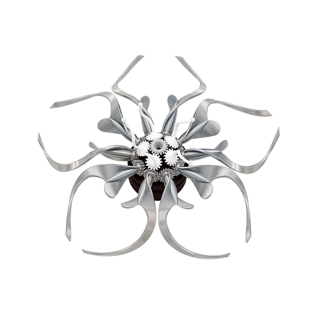 Metal Flower Sculpture Mechanical Steampunk