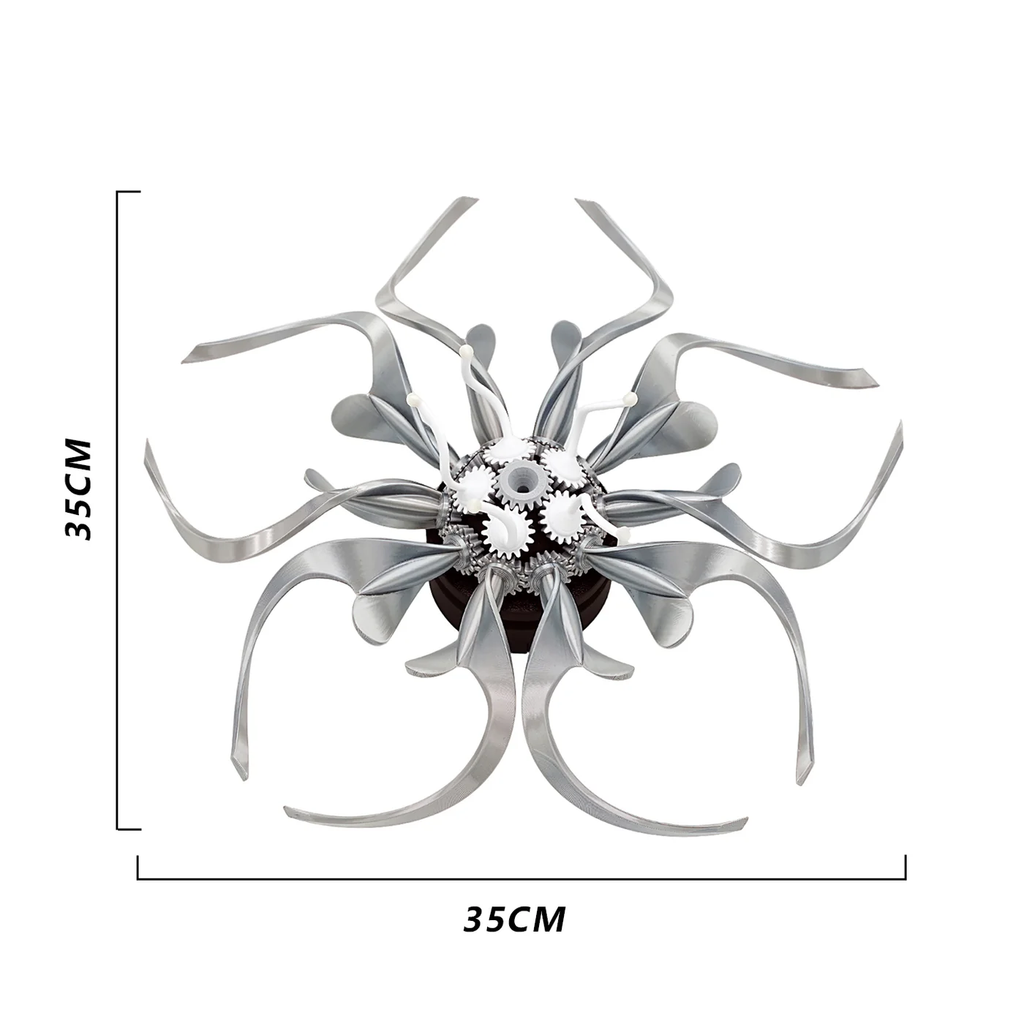 Metal Flower Sculpture Mechanical Steampunk