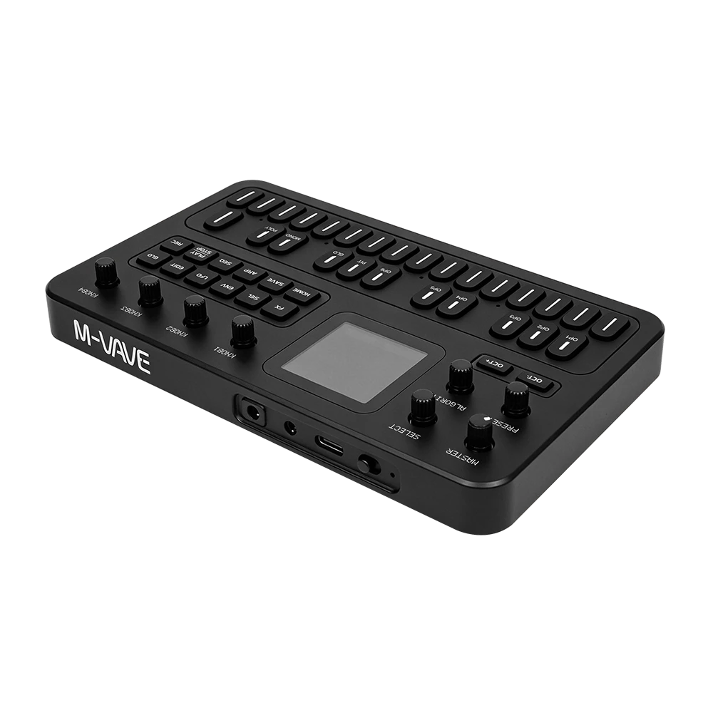 Low-angle view of the Black FM-1 control surface