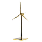Model Golden solar powered windmill kit for a finished desktop display object