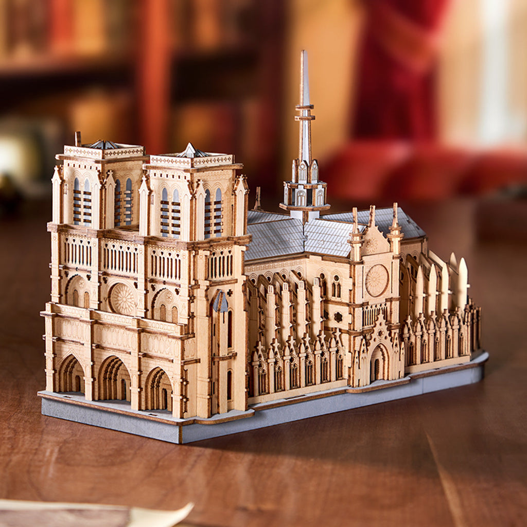 Gothic Notre-Dame Cathedral - Paris Masterpiece 3D Wooden Puzzle