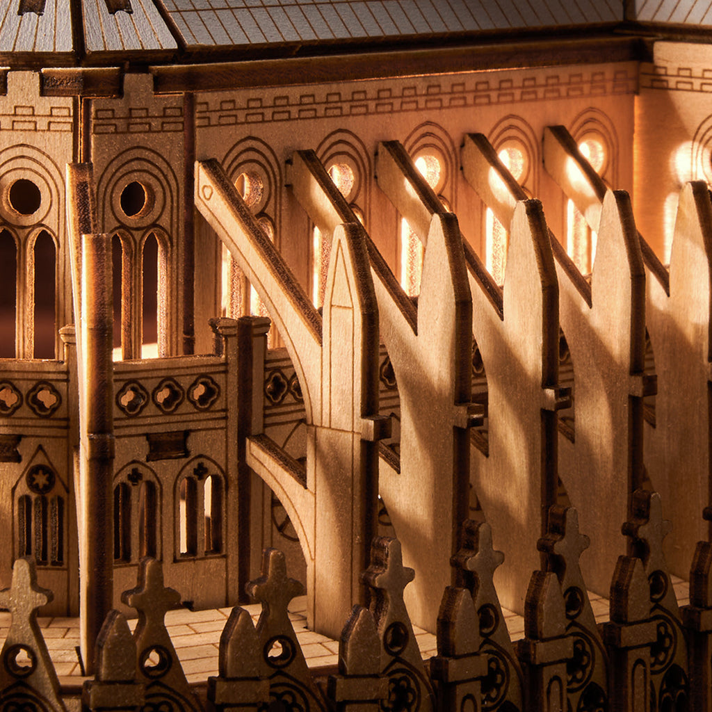 Gothic Notre-Dame Cathedral - Paris Masterpiece 3D Wooden Puzzle