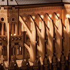 Notre-Dame Cathedral wooden puzzle at 1:460 scale for bookshelf or office display