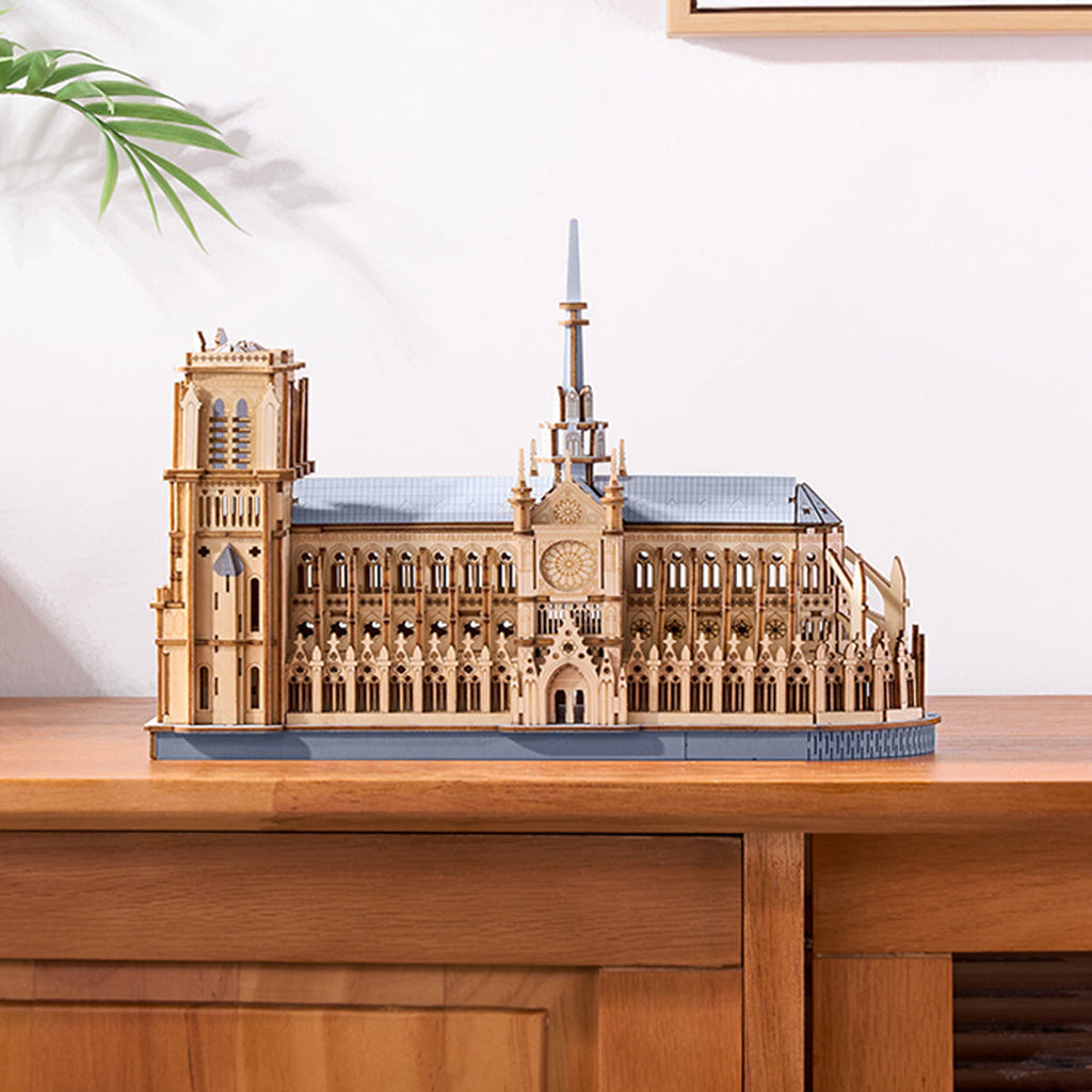 Gothic Notre-Dame Cathedral - Paris Masterpiece 3D Wooden Puzzle