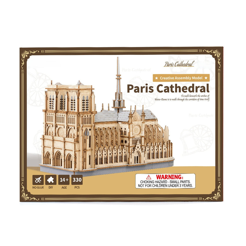 Gothic Notre-Dame Cathedral - Paris Masterpiece 3D Wooden Puzzle