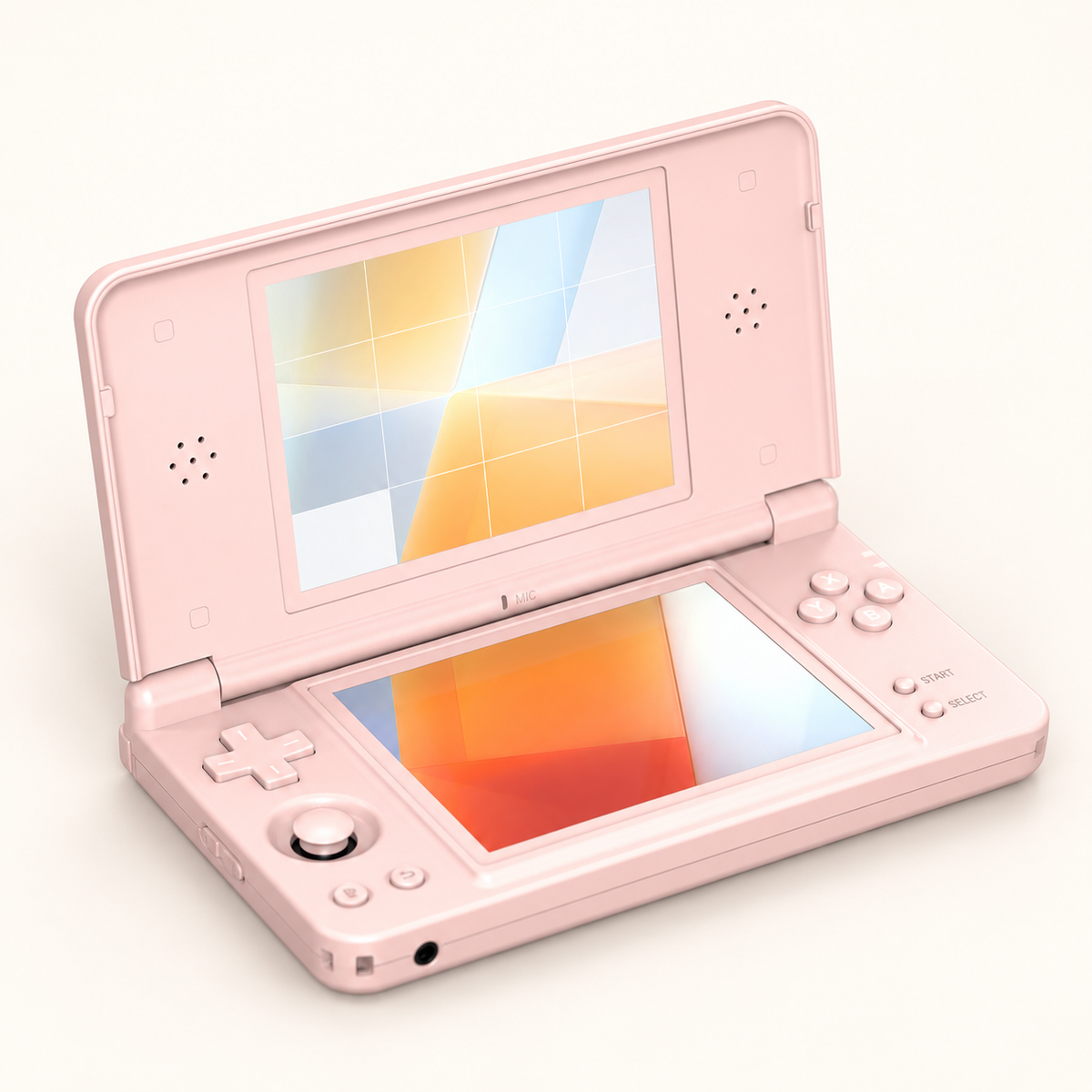 Coral Pink dual-screen handheld, cleaned presentation — Gearfinch
