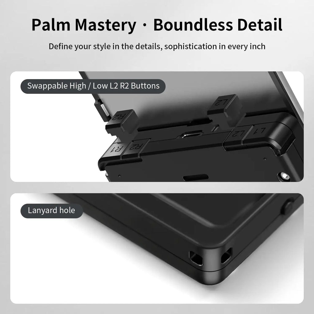 Shoulder button and lanyard details