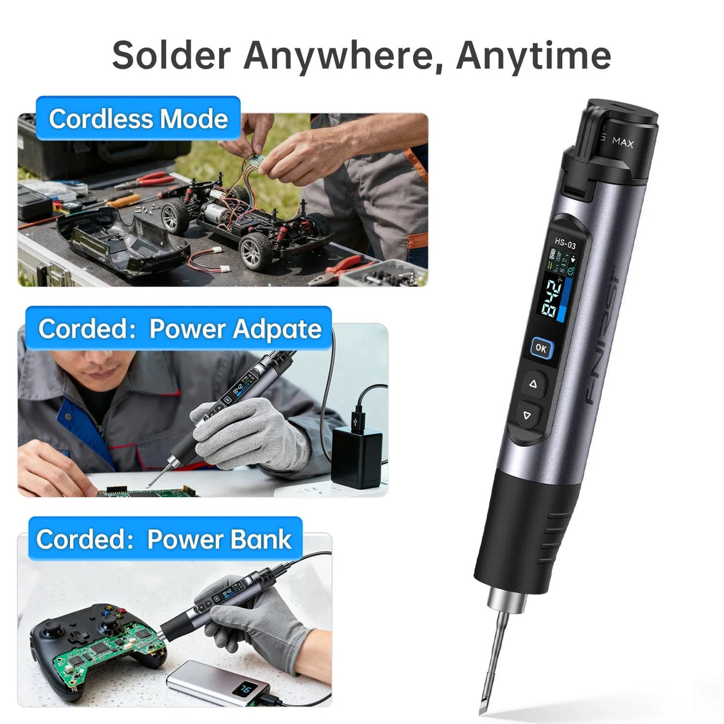 Cordless and USB-powered soldering examples