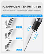 F210 soldering tip dimensions and shapes