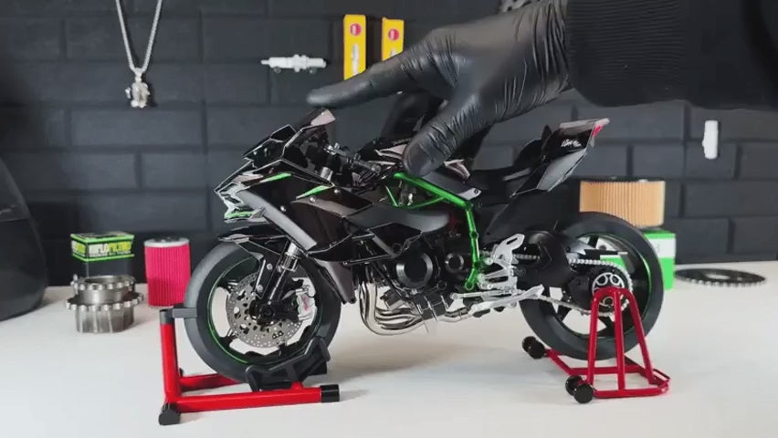 Premium Ninja H2R RC Superbike 1:6 Scale with Realistic Sound & Smoke Effects — product video