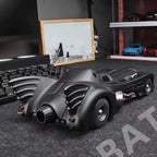 Batmobile alloy diecast display car with recognizable silhouette and visible detailing for a fandom shelf
