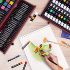 Christmas drawing kit gift with mixed media art supplies for artists age 14 and up
