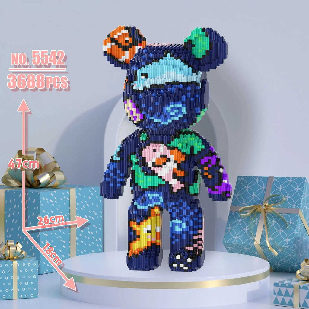 3688-Piece Bear Micro Building Blocks Set