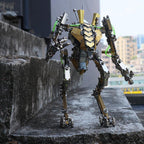 Advanced 3D metal puzzle with vector thrust nozzles and poseable joints for engineering enthusiasts