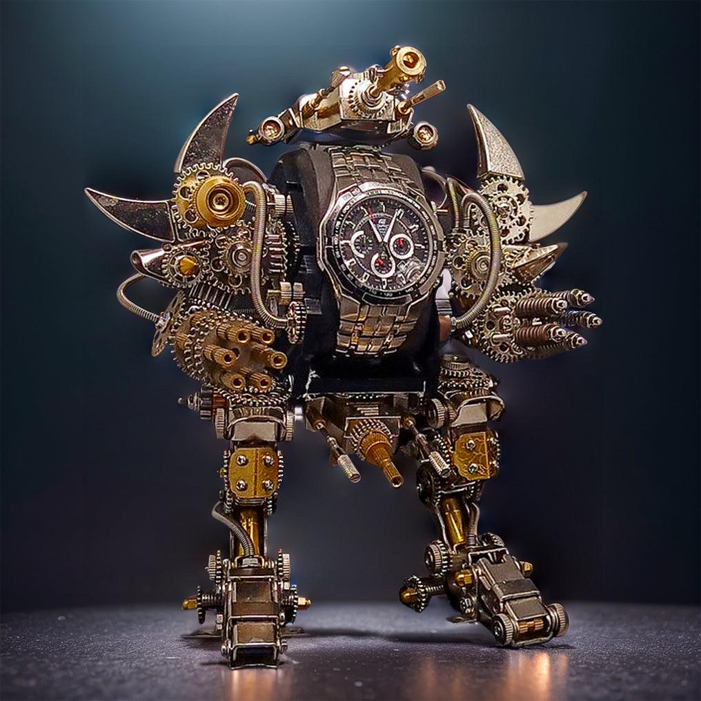Titan Guardian Mecha Watch Stand - 3D Metal Puzzle