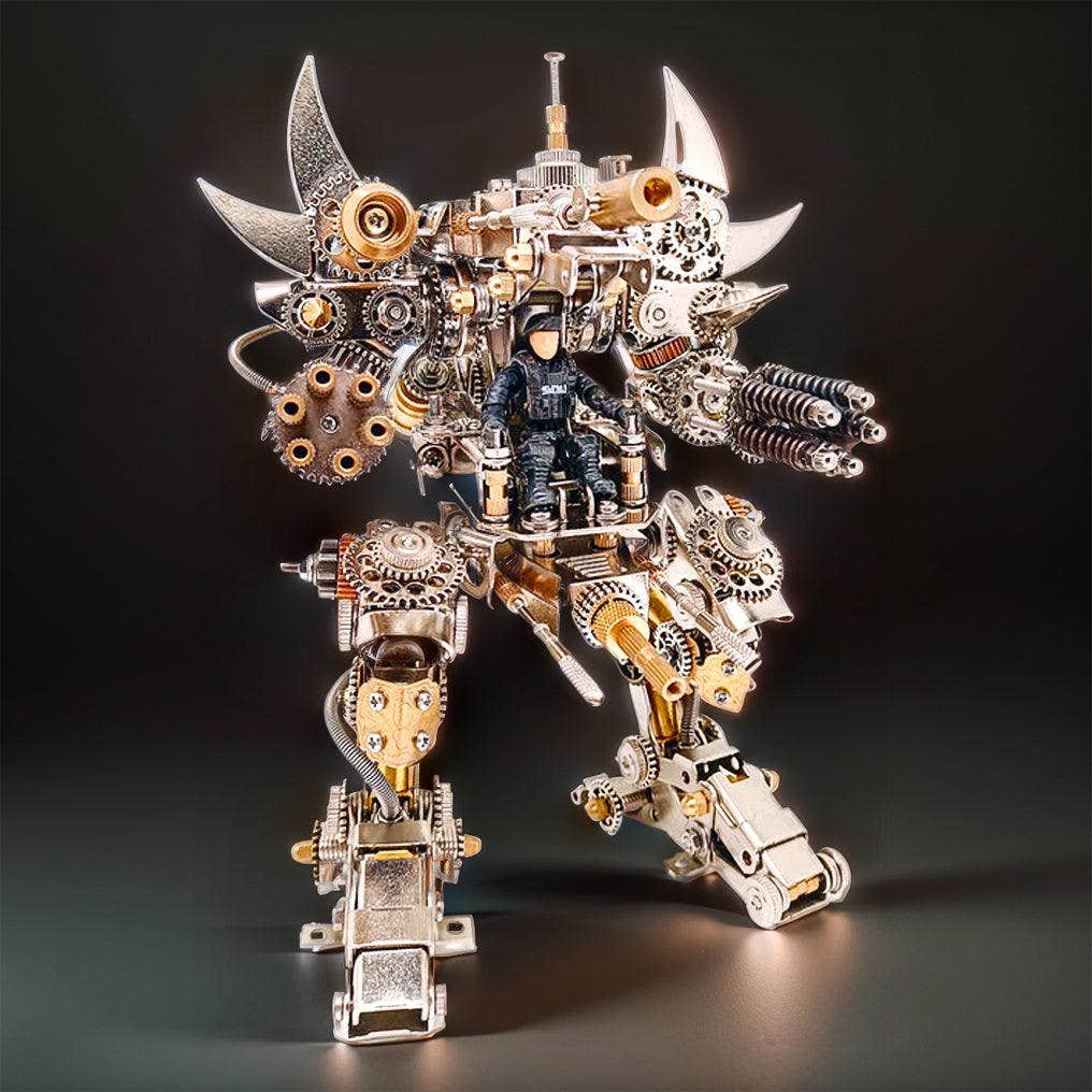 Titan Guardian Mecha Watch Stand - 3D Metal Puzzle