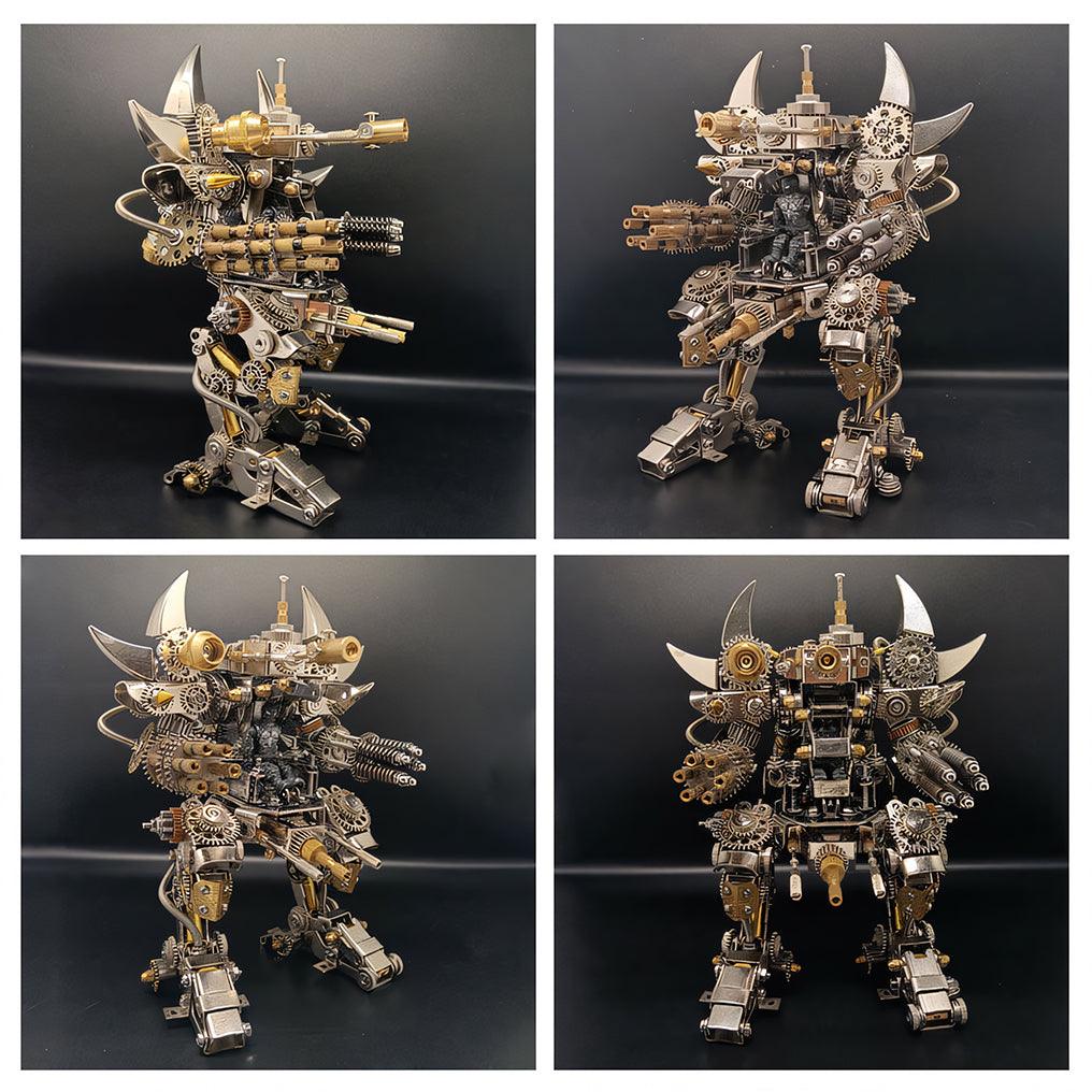 Titan Guardian Mecha Watch Stand - 3D Metal Puzzle
